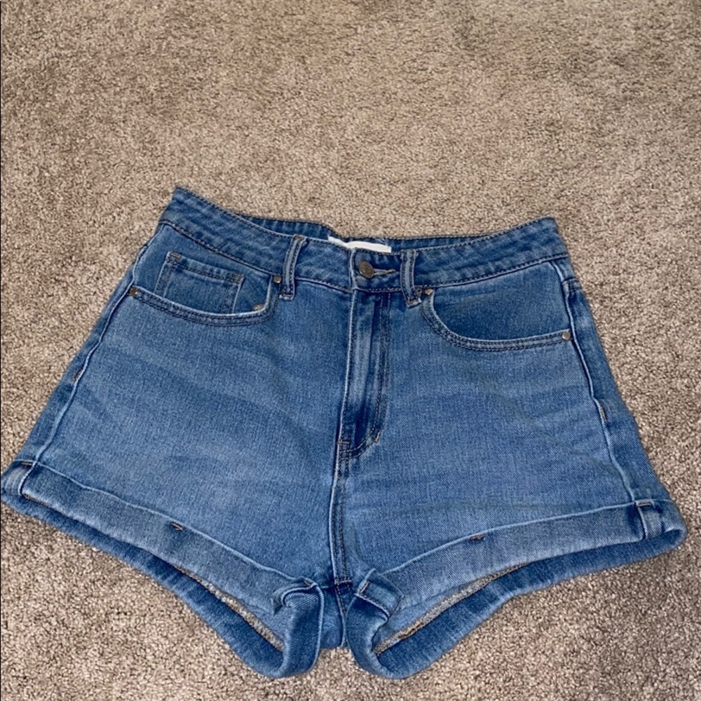 high waisted mom jean shorts